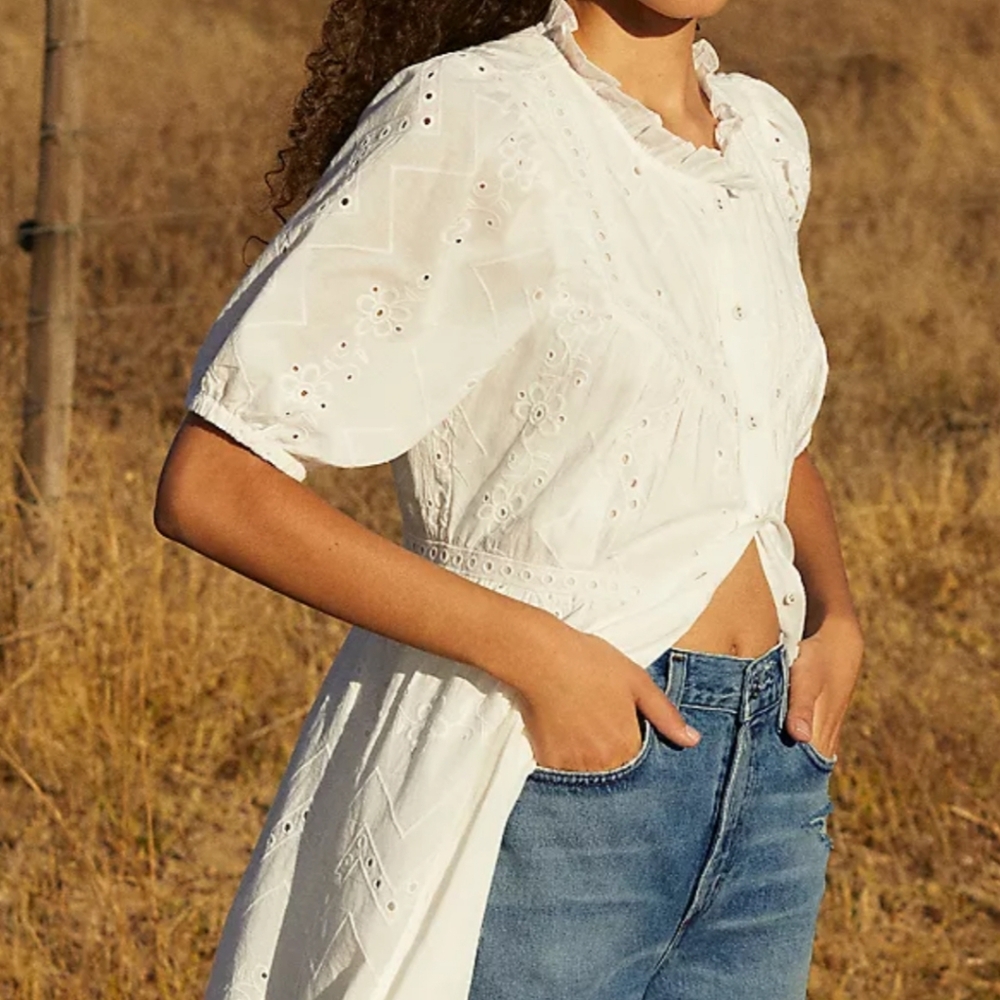 NWT Anthropologie Forever that girl Eyelet maxi dress Medium